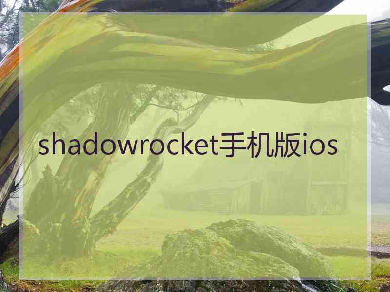 shadowrocket手机版ios