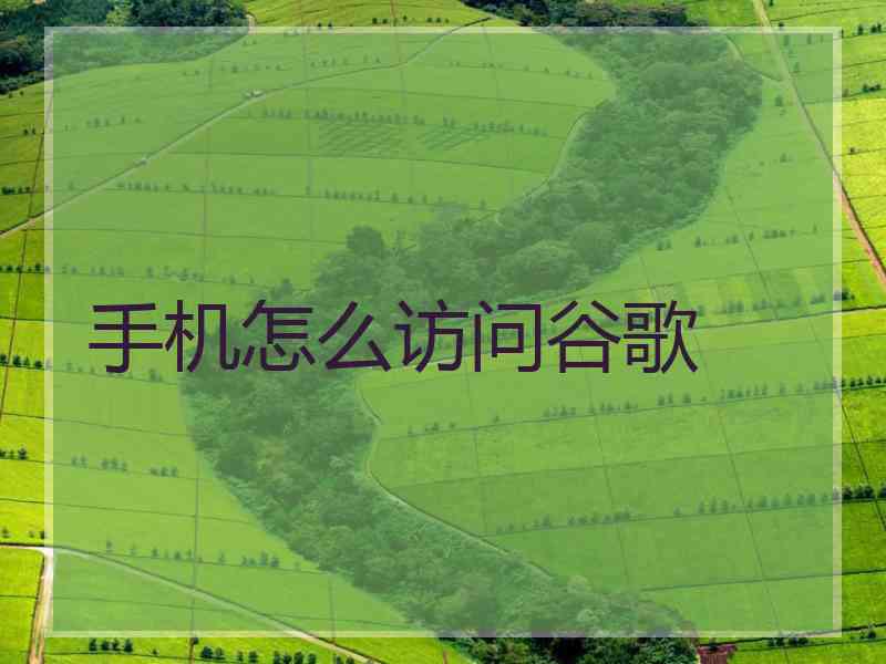手机怎么访问谷歌