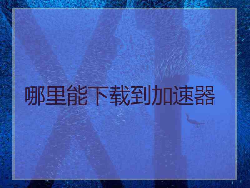 哪里能下载到加速器
