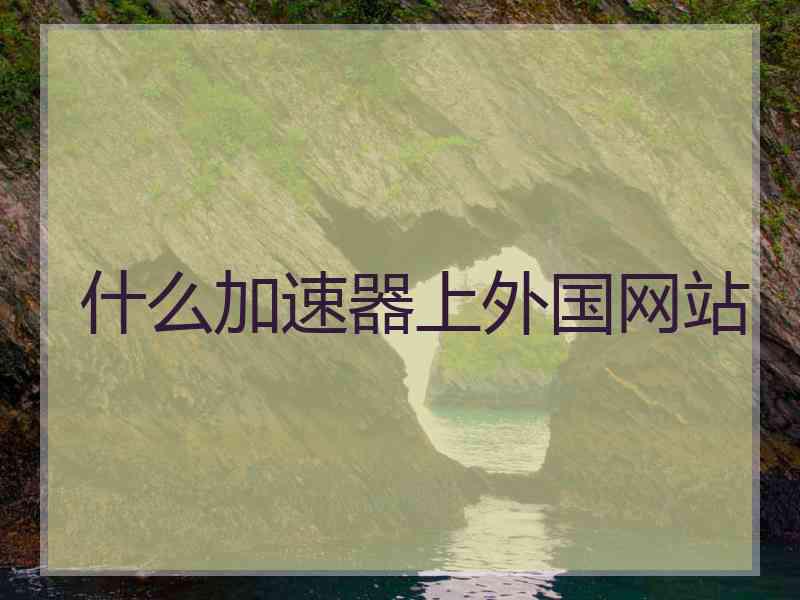 什么加速器上外国网站