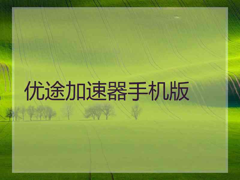 优途加速器手机版