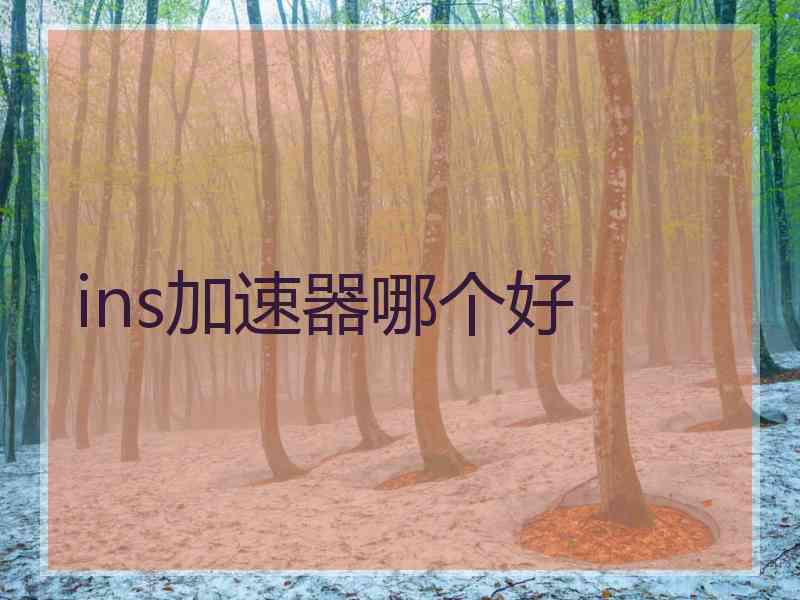 ins加速器哪个好
