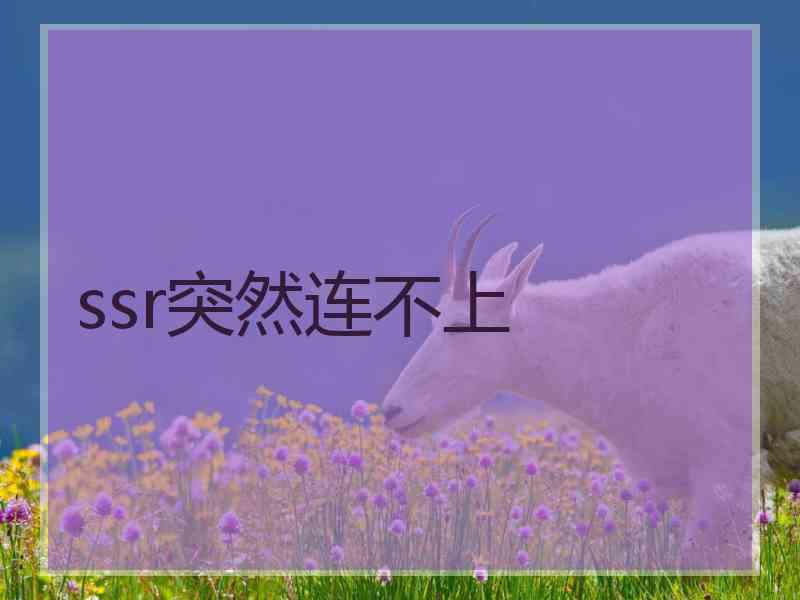 ssr突然连不上