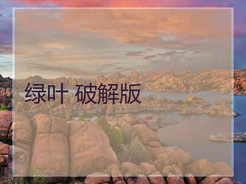 绿叶 破解版