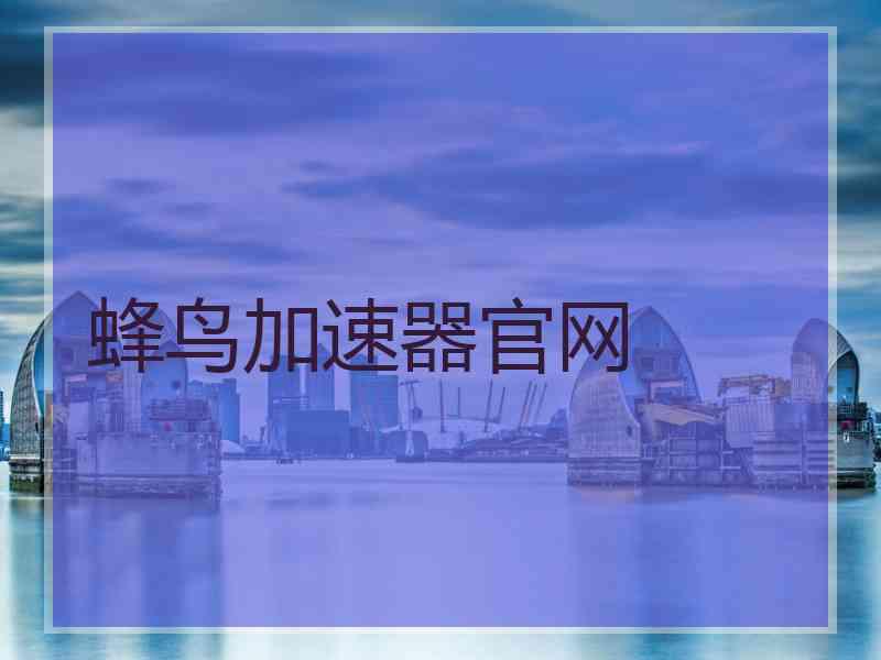 蜂鸟加速器官网