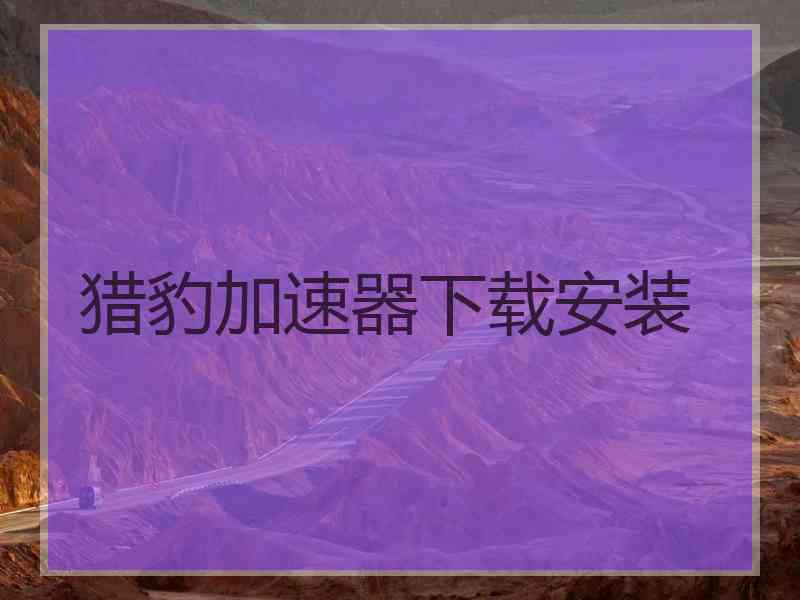 猎豹加速器下载安装