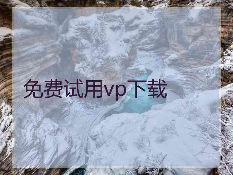免费试用vp下载