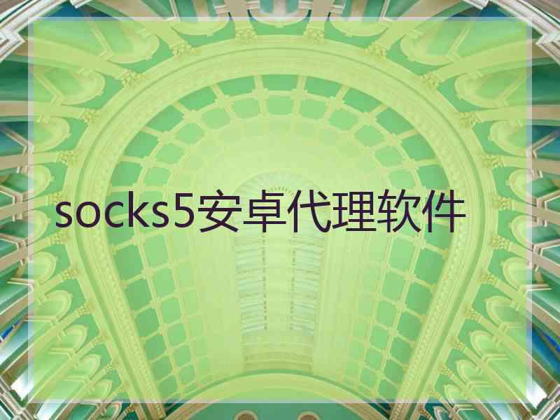 socks5安卓代理软件