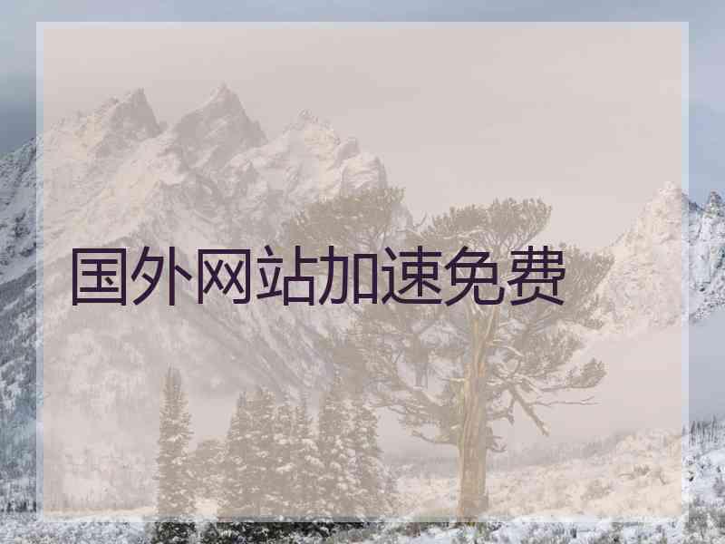 国外网站加速免费