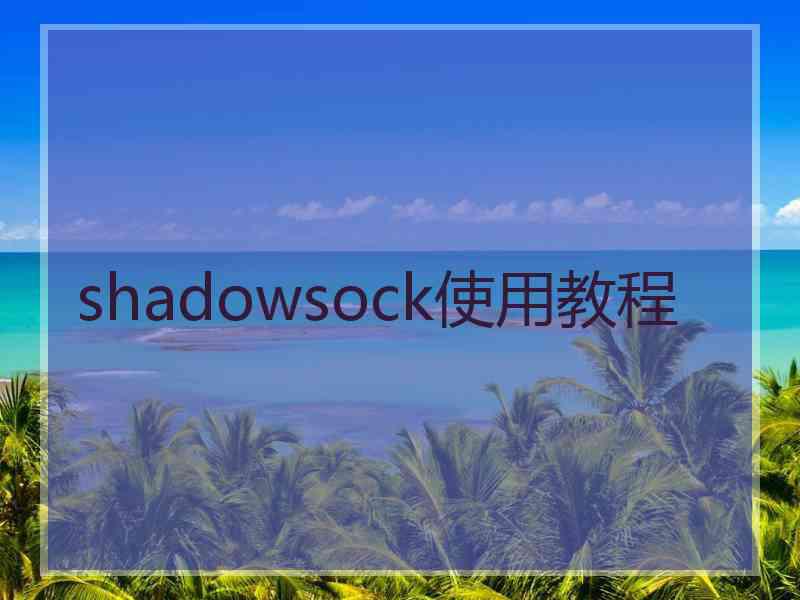 shadowsock使用教程