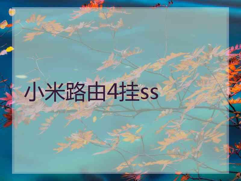 小米路由4挂ss
