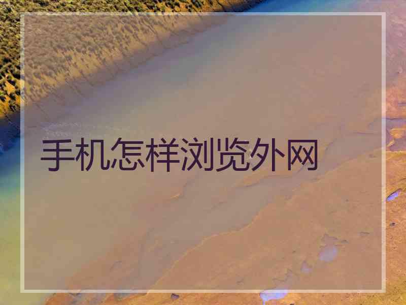手机怎样浏览外网