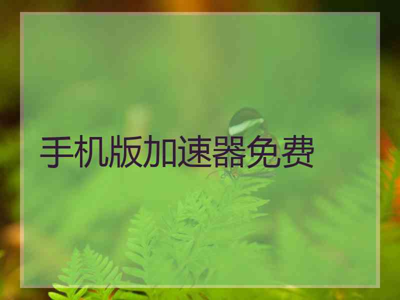 手机版加速器免费