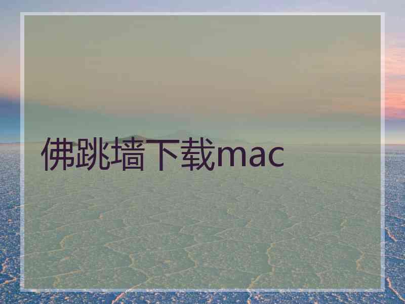 佛跳墙下载mac