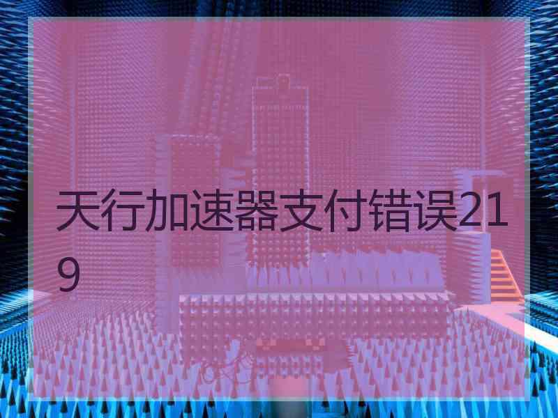 天行加速器支付错误219