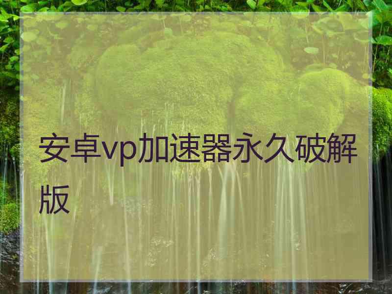 安卓vp加速器永久破解版