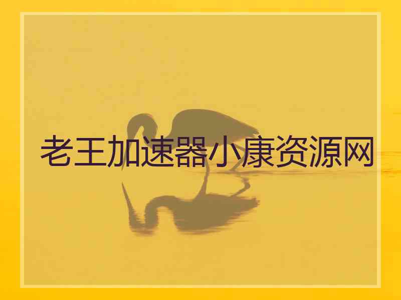 老王加速器小康资源网