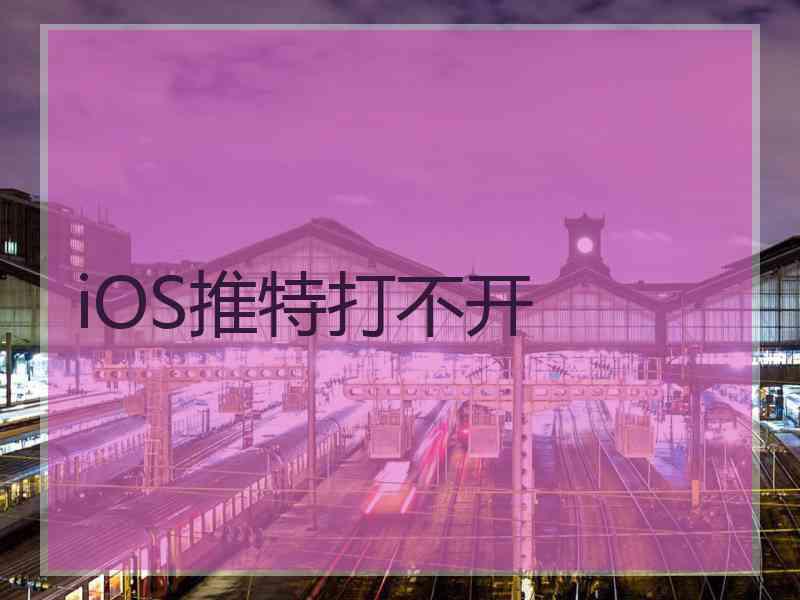 iOS推特打不开