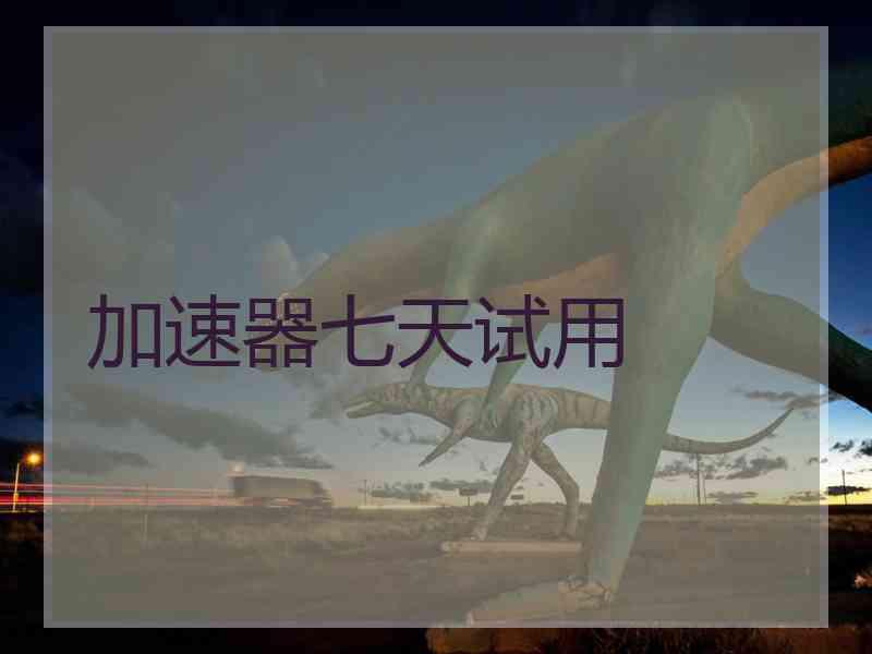 加速器七天试用