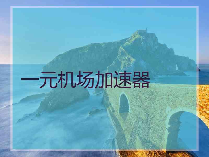 一元机场加速器
