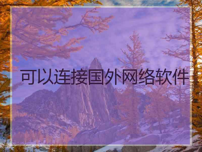 可以连接国外网络软件