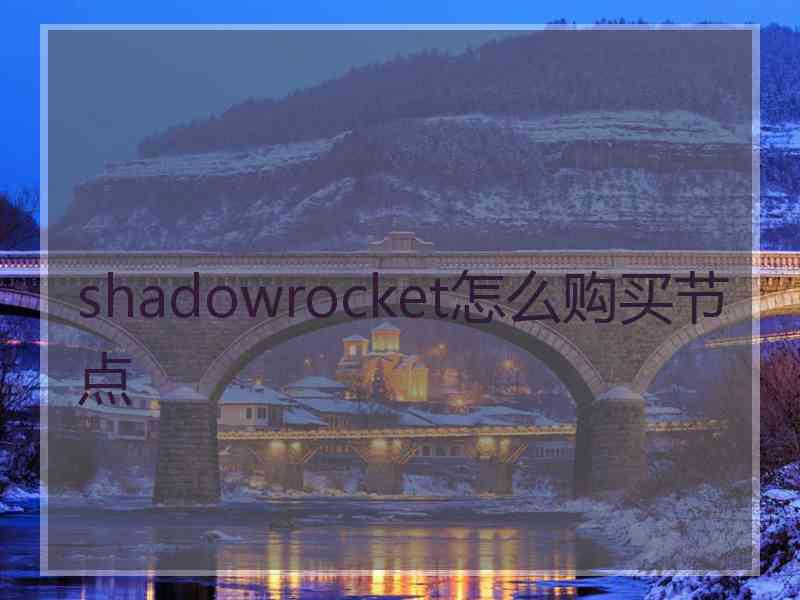 shadowrocket怎么购买节点