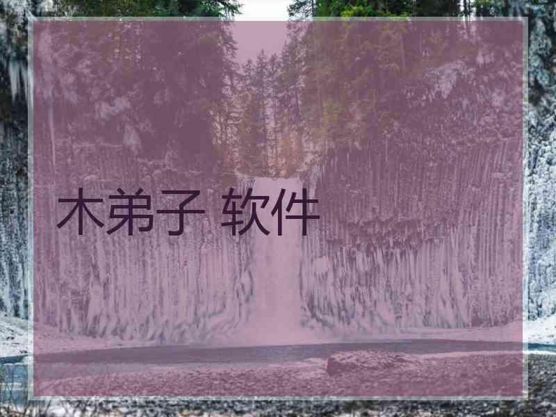 木弟子 软件