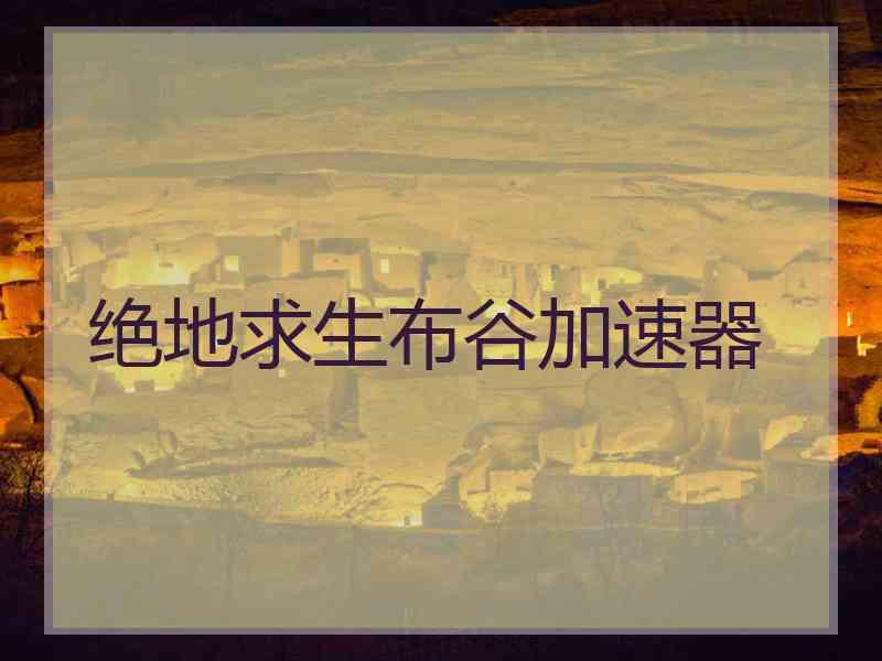 绝地求生布谷加速器