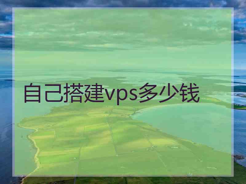 自己搭建vps多少钱