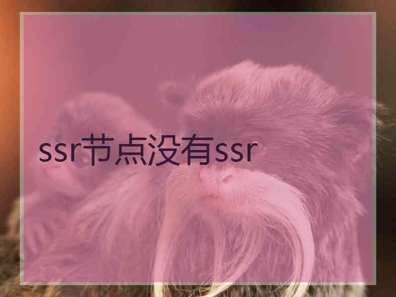 ssr节点没有ssr