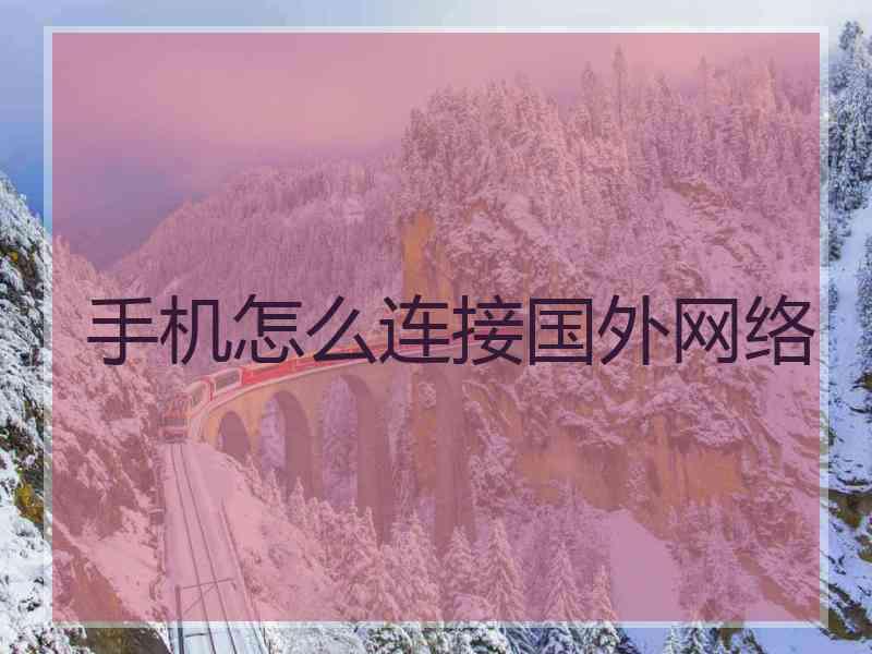 手机怎么连接国外网络