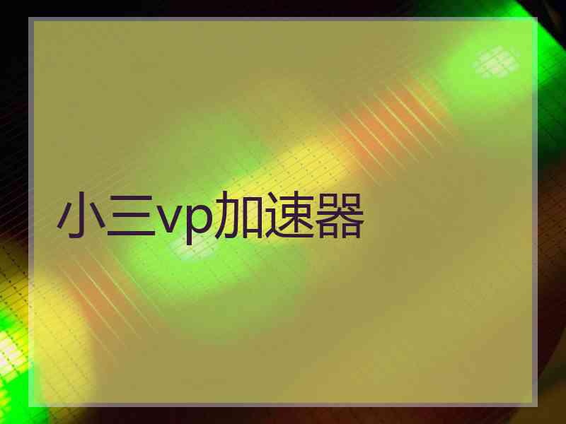 小三vp加速器