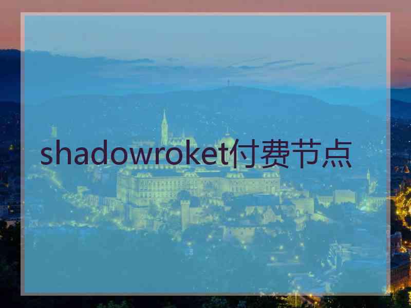 shadowroket付费节点