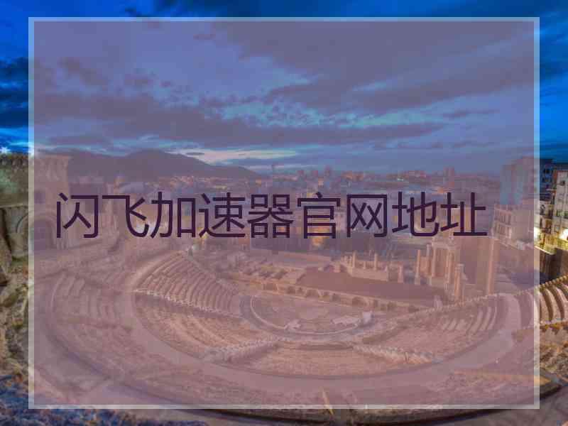 闪飞加速器官网地址