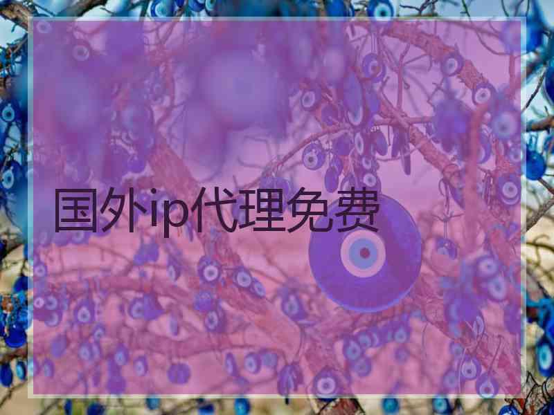 国外ip代理免费