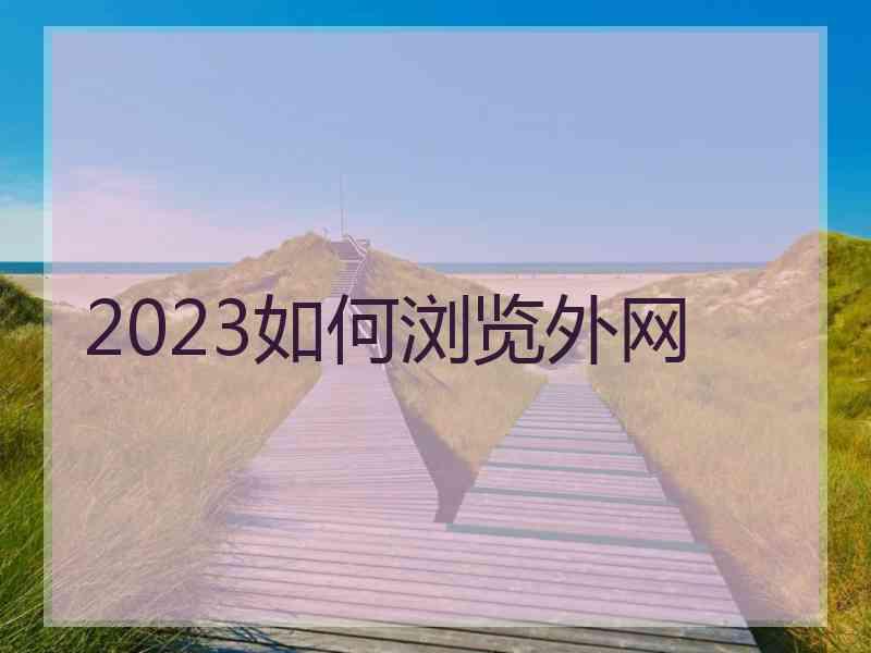 2023如何浏览外网