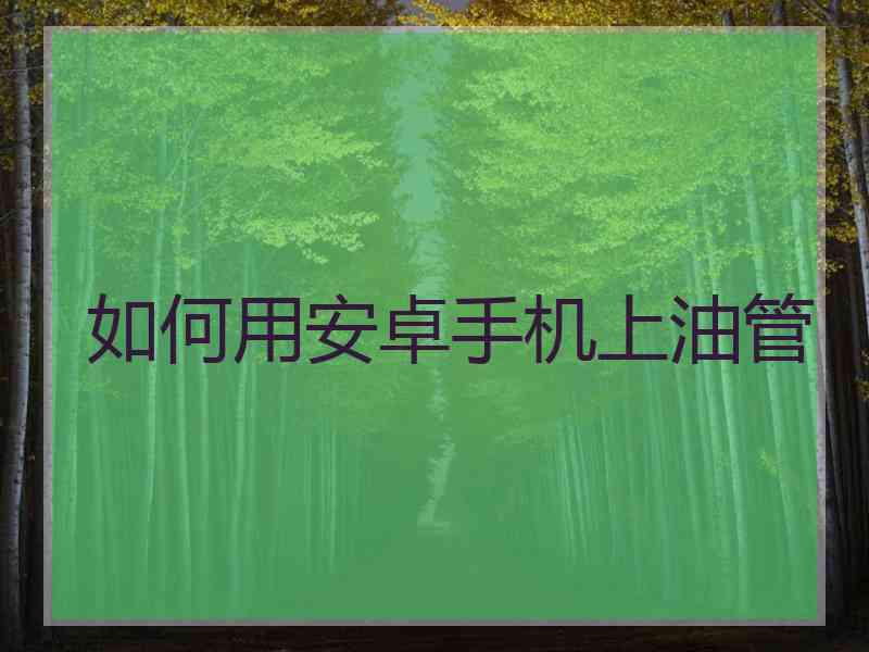 如何用安卓手机上油管