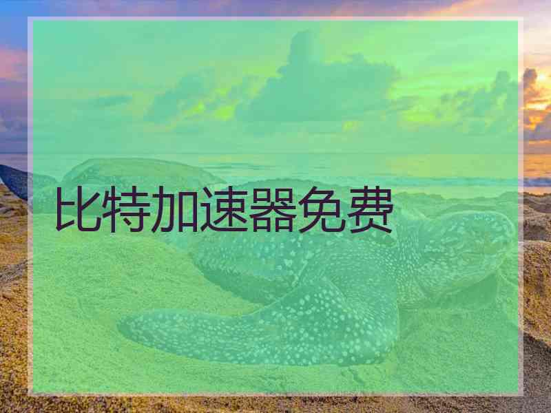 比特加速器免费
