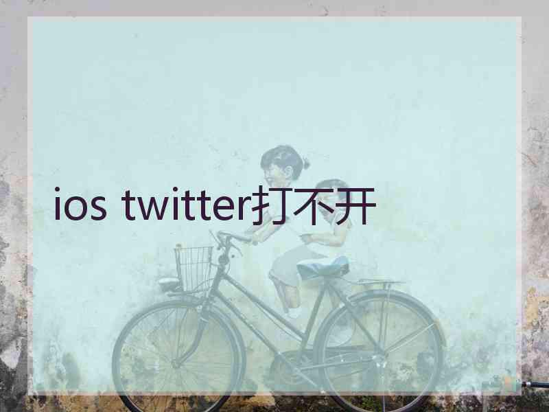 ios twitter打不开