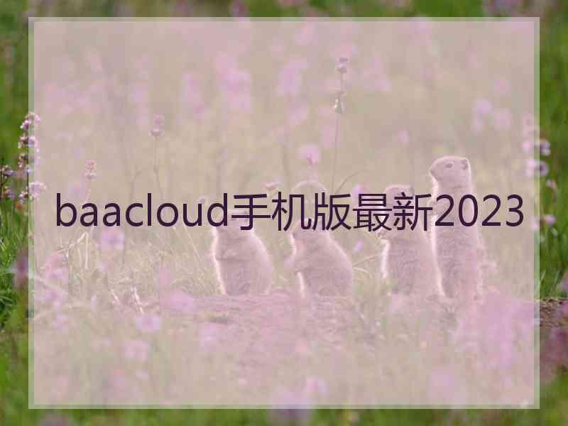 baacloud手机版最新2023