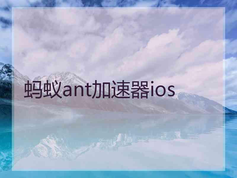 蚂蚁ant加速器ios