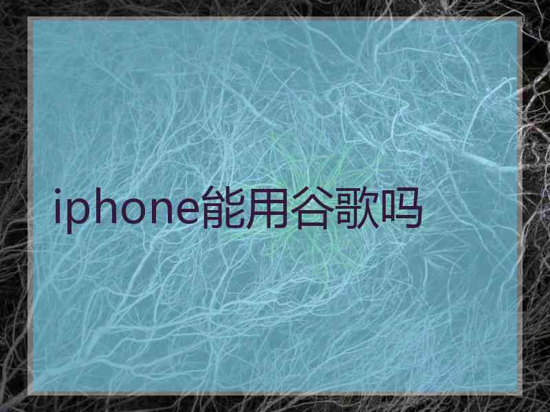 iphone能用谷歌吗