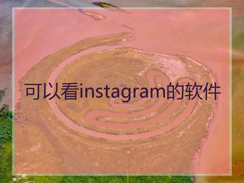 可以看instagram的软件