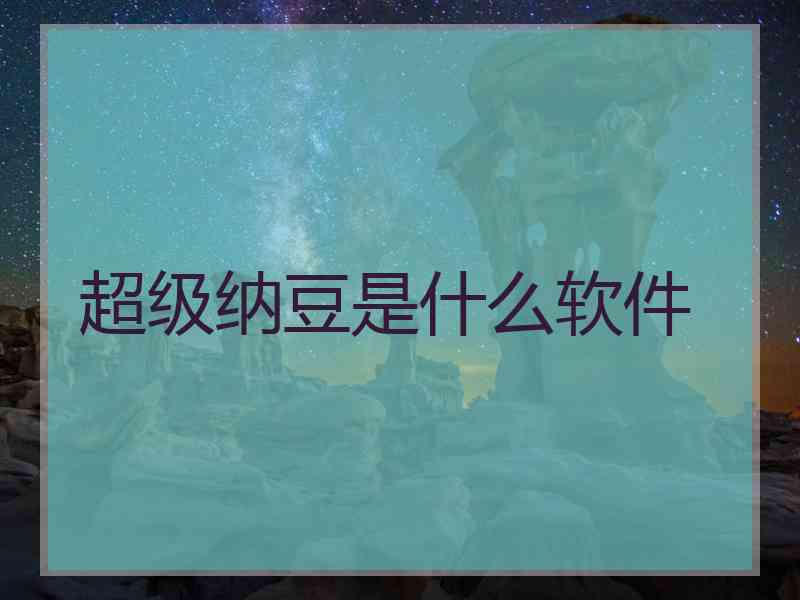 超级纳豆是什么软件