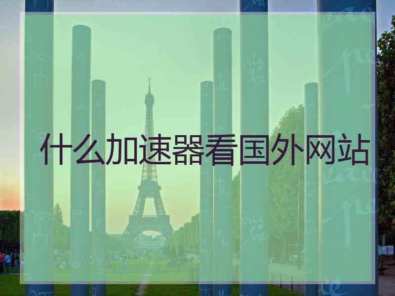 什么加速器看国外网站