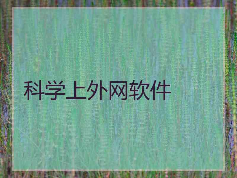 科学上外网软件