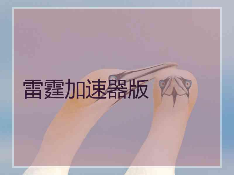 雷霆加速器版