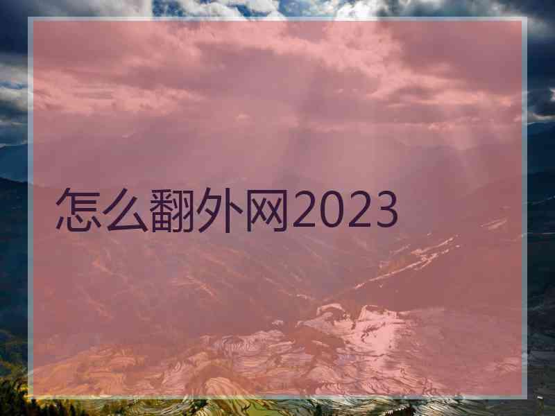怎么翻外网2023