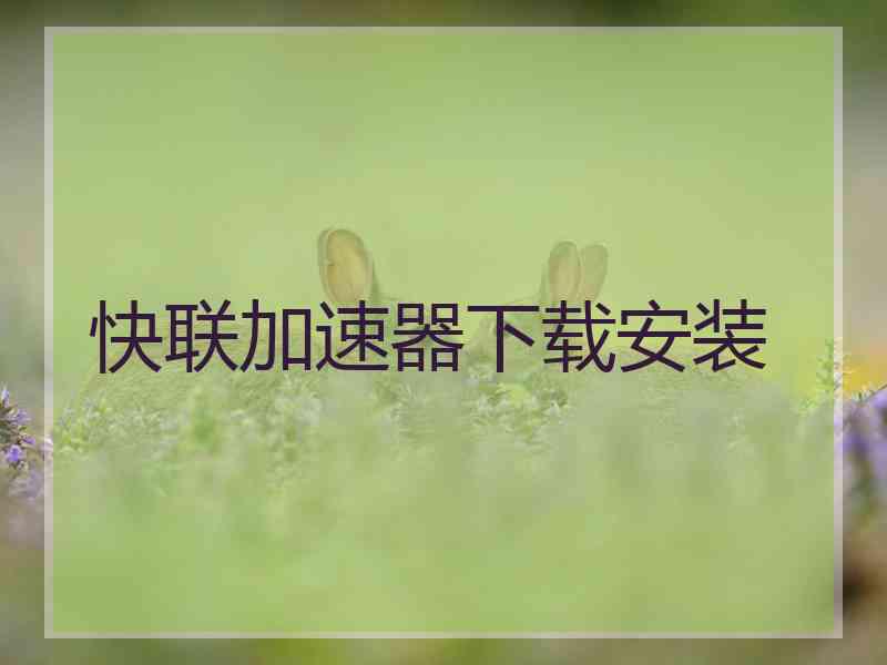 快联加速器下载安装