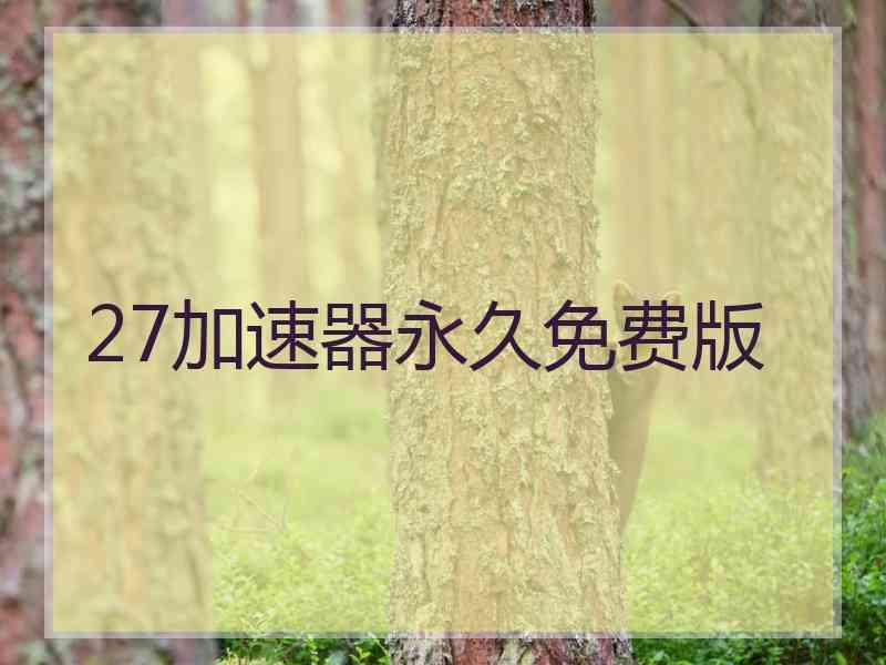 27加速器永久免费版